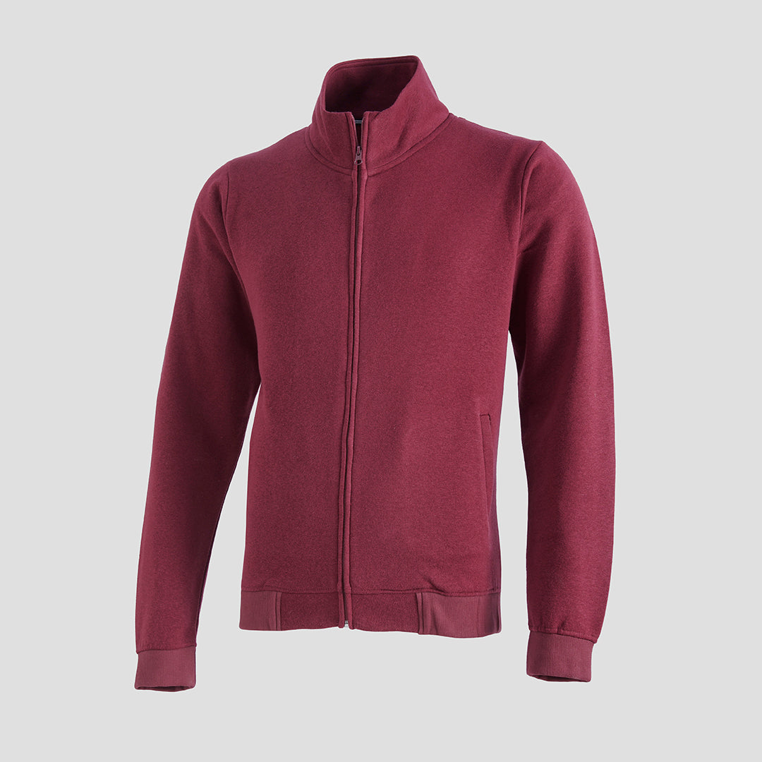 Men’s Sweatshirts and Hoodies: Maroon Zipper Mock Neck - Modern Men's Apparel - Budget-Friendly Hoodies Online