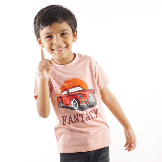 KID'S EUNRY FANTACY CAR PRINT T-SHIRT