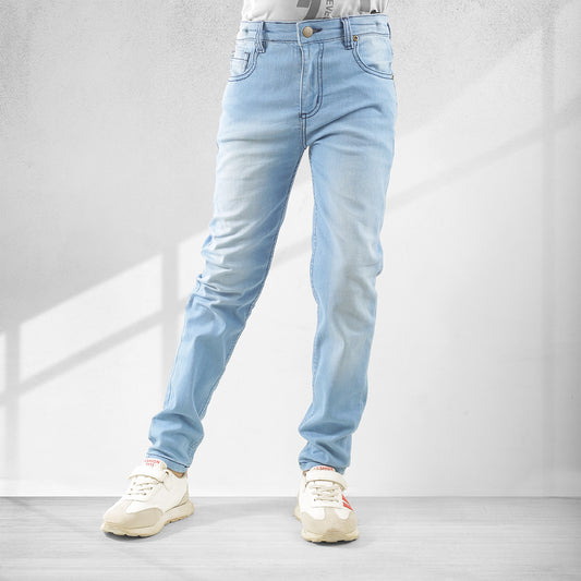 KID BOYS' SKY BLUE DENIM PANTS