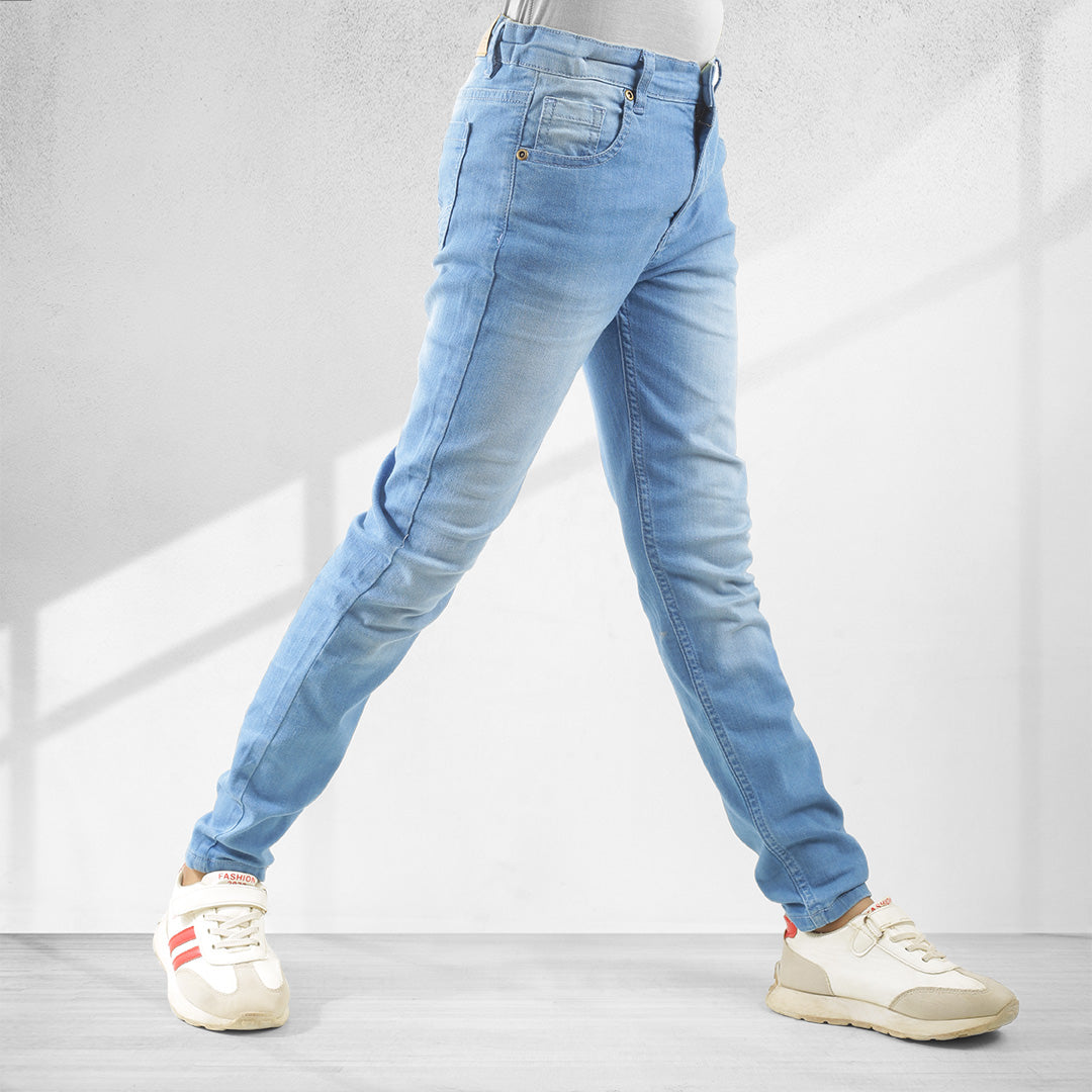 KID BOYS' LIGHT BLUE DENIM PANTS