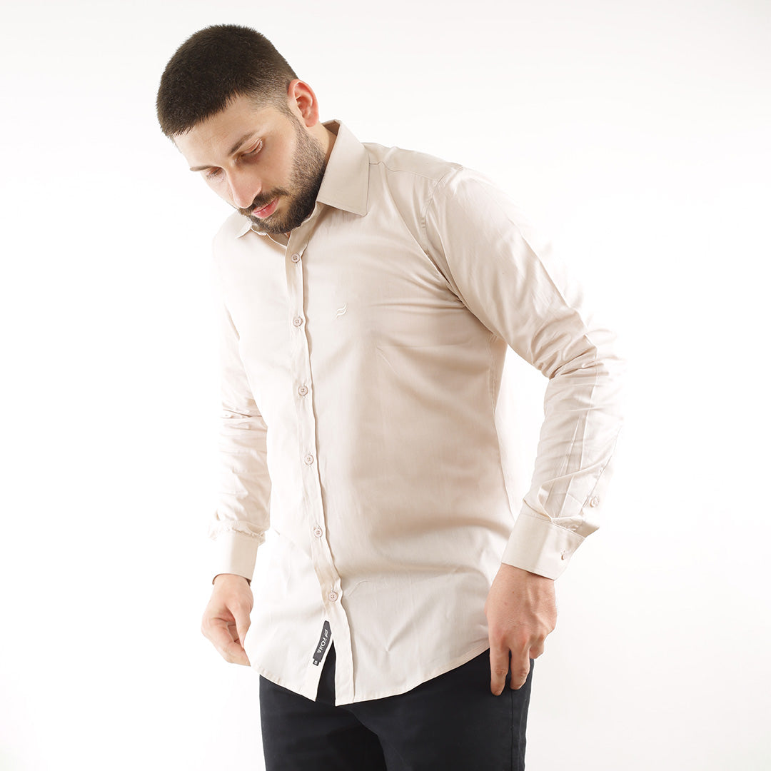 MEN'S CASUAL SHIRT IN BEIGE