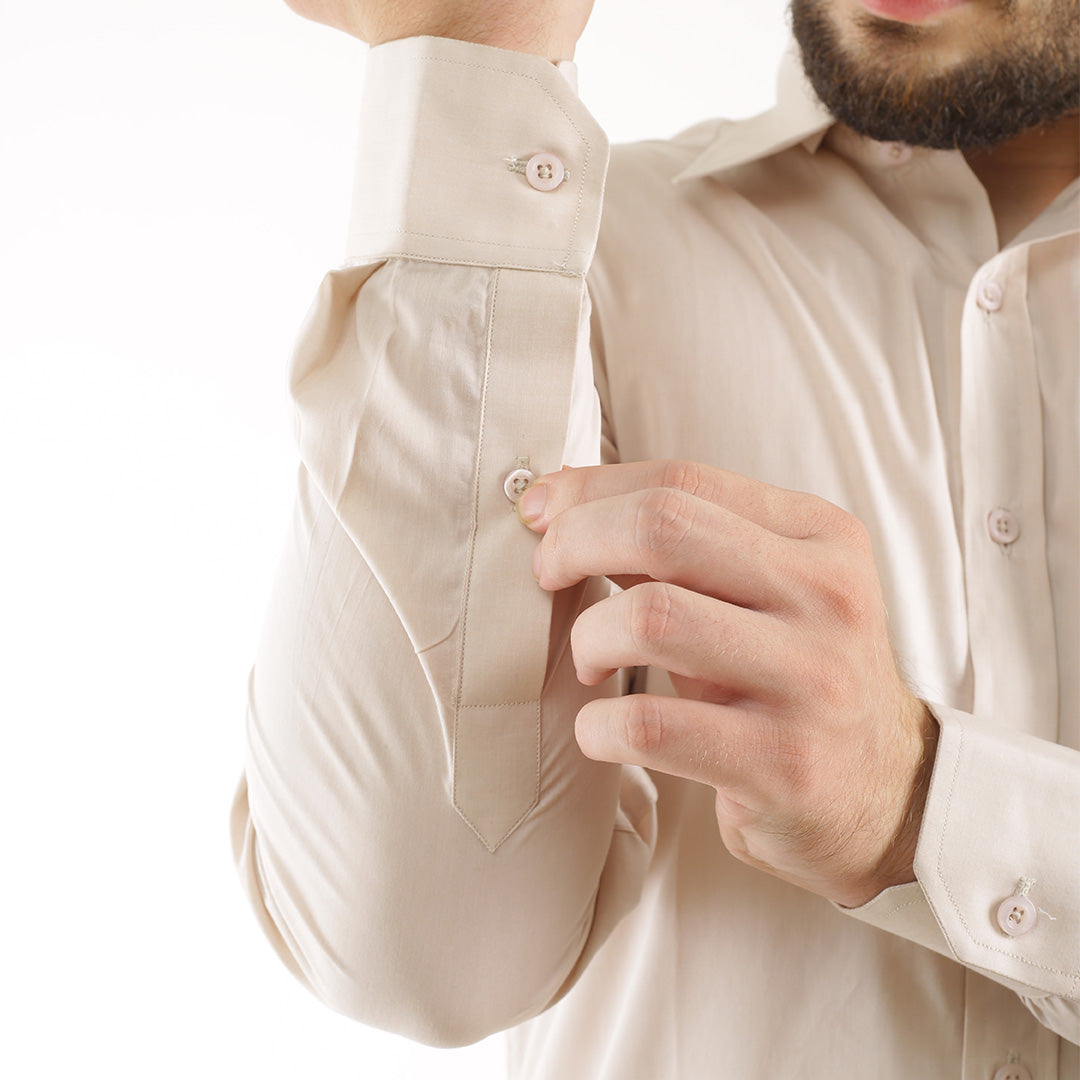 MEN'S CASUAL SHIRT IN BEIGE