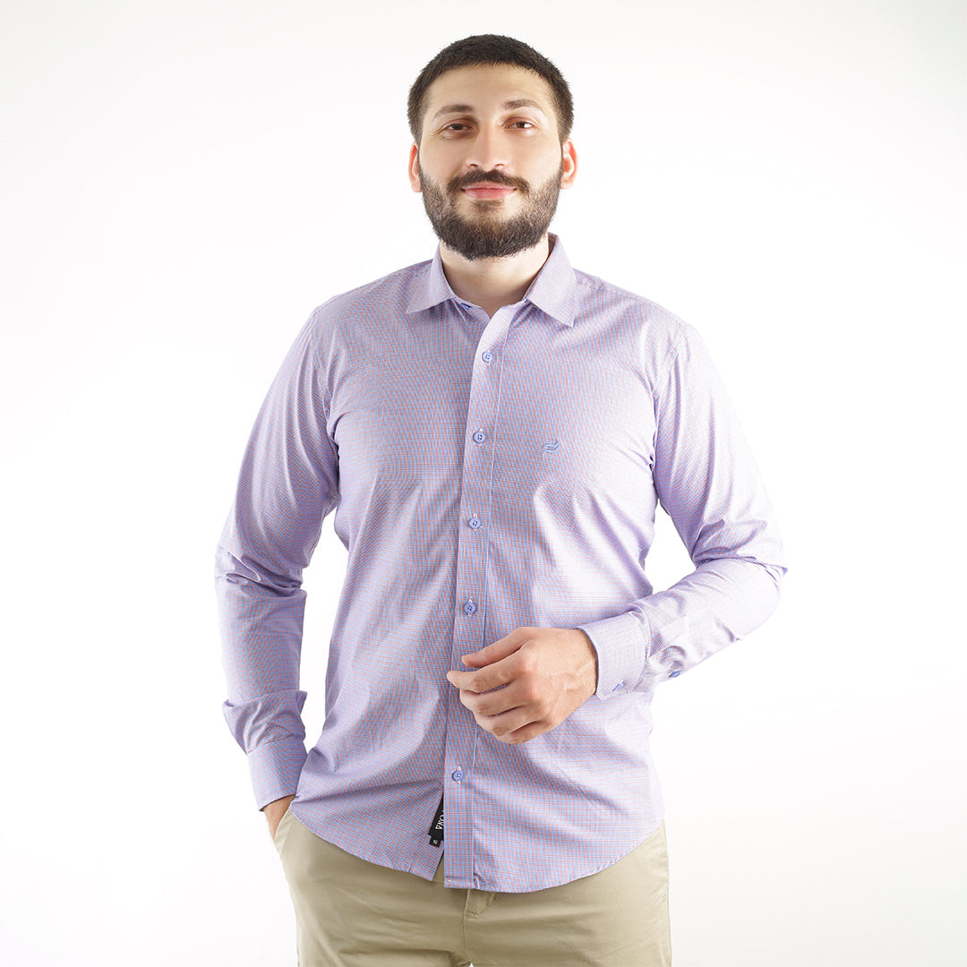 MEN'S CASUAL SHIRT IN MULTI SMALL CHECK