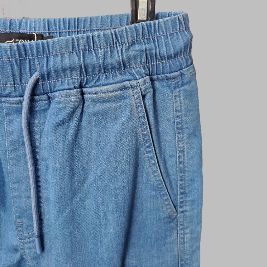 MEN'S MEDIUM BLUE 6 POCKET DENIM JOGGER PANT