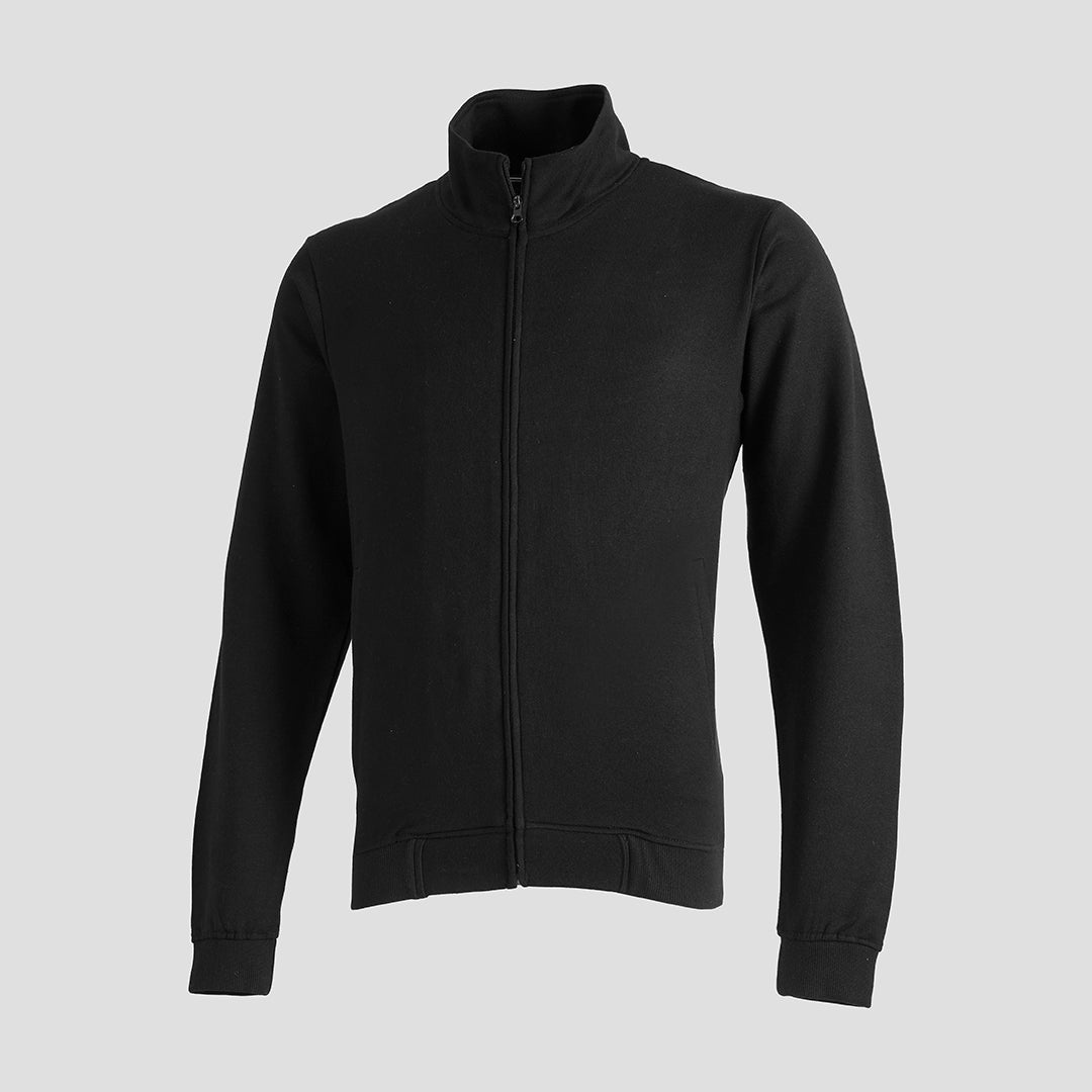 Hoodies Men: Black Zipper Mock Neck - Stylish Men's Clothing - Premium Hoodies Pakistan