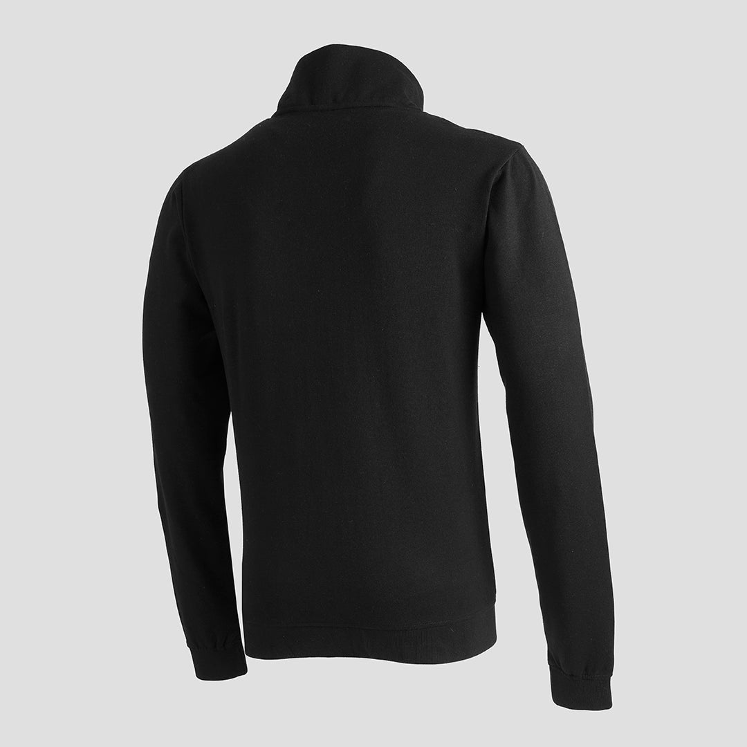 Hoodies Men: Black Zipper Mock Neck - Stylish Men's Clothing - Premium Hoodies Pakistan