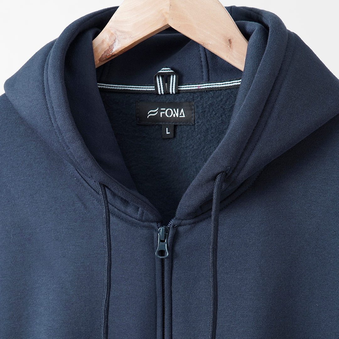 Hoodies Men: Navy Zipper Hoodie - Cozy Men's Fashion - Affordable Hoodies Online