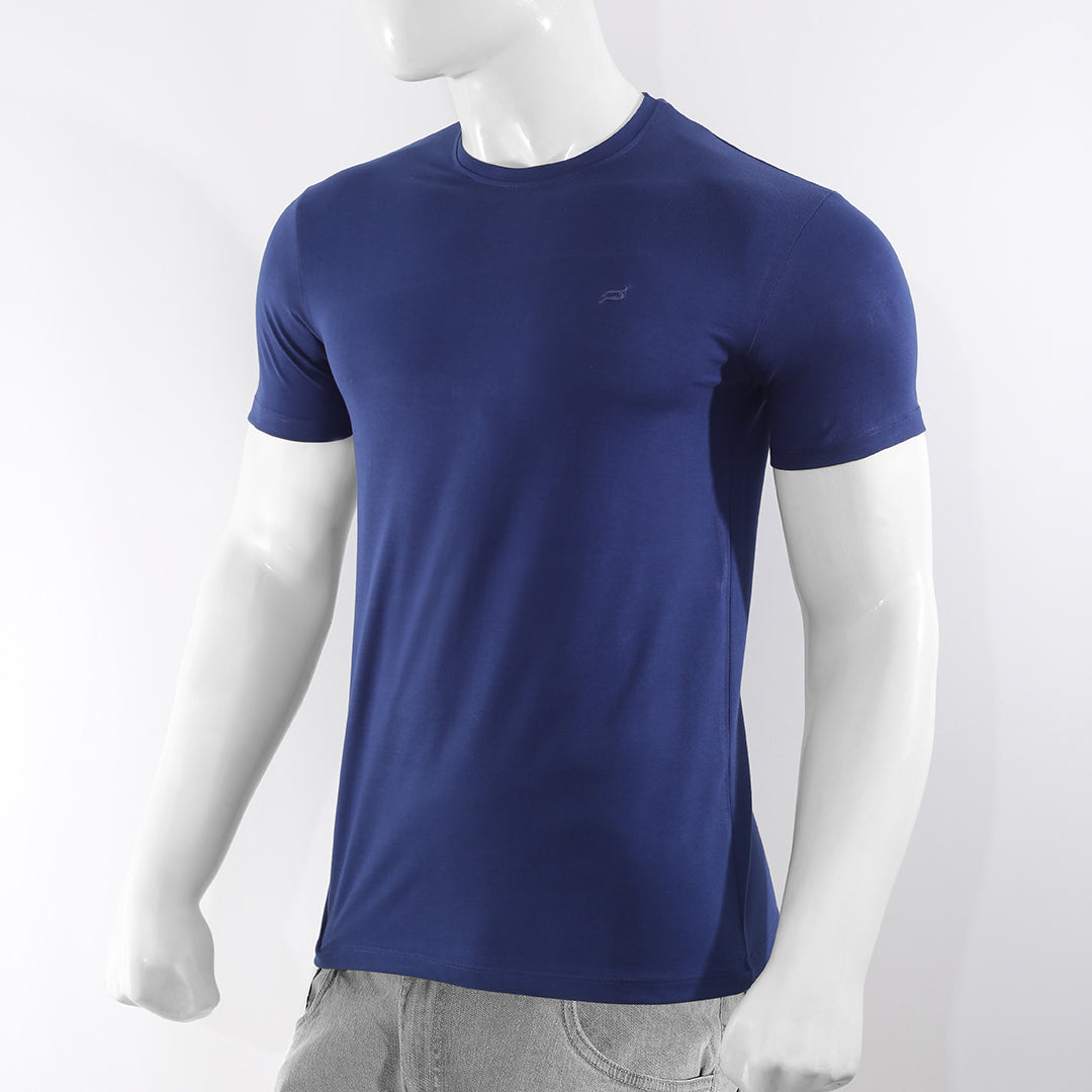 MEN CLASSIC ROUND NECK T-SHIRT NAVY BLUE