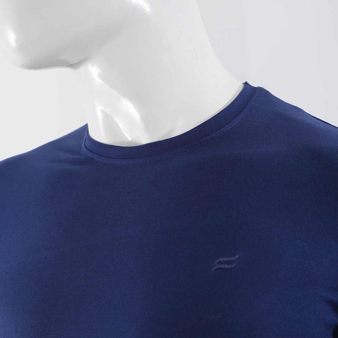 MEN CLASSIC ROUND NECK T-SHIRT NAVY BLUE