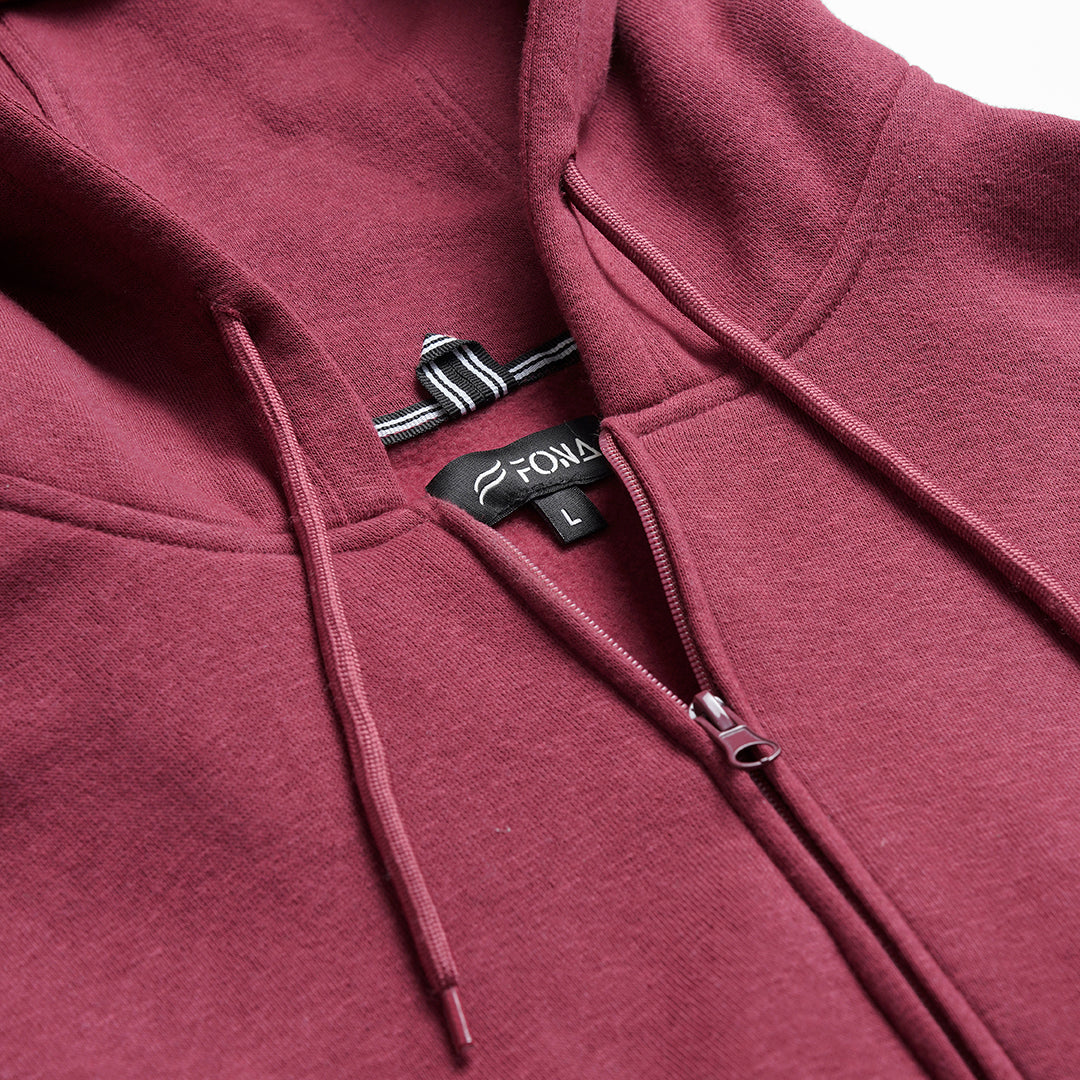 Hoodies Men: Maroon Zipper Hoodie - Winter Fashion Staple - Stylish Hoodies for Men in Pakistan