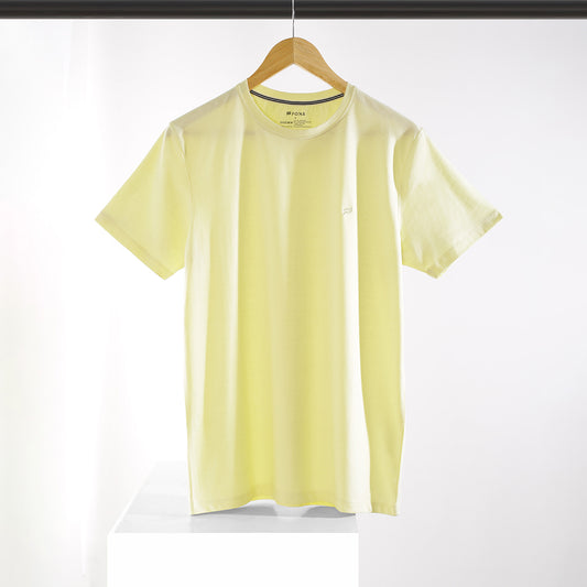 MEN CLASSIC ROUND NECK T-SHIRT TENDER YELLOW