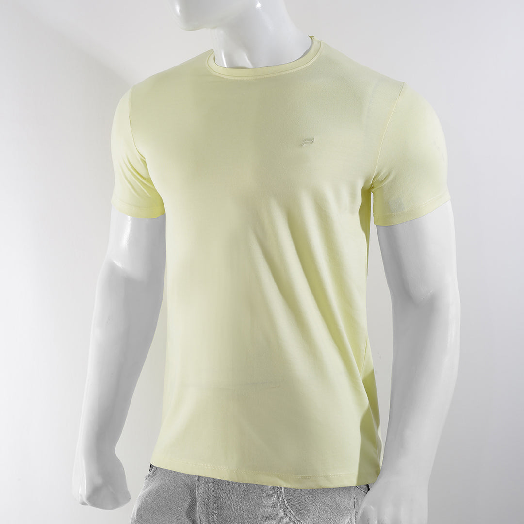 MEN CLASSIC ROUND NECK T-SHIRT TENDER YELLOW