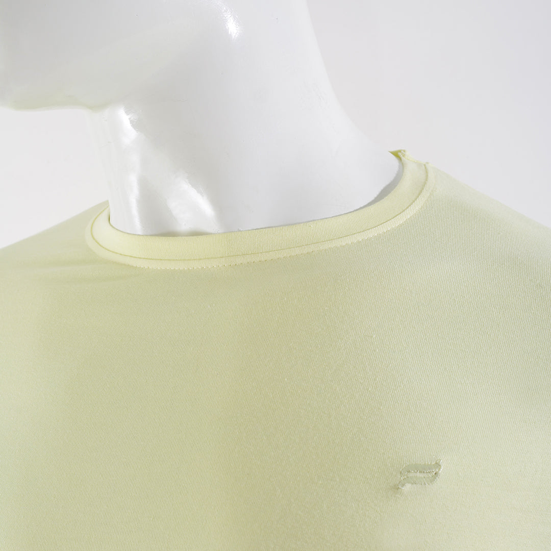 MEN CLASSIC ROUND NECK T-SHIRT TENDER YELLOW