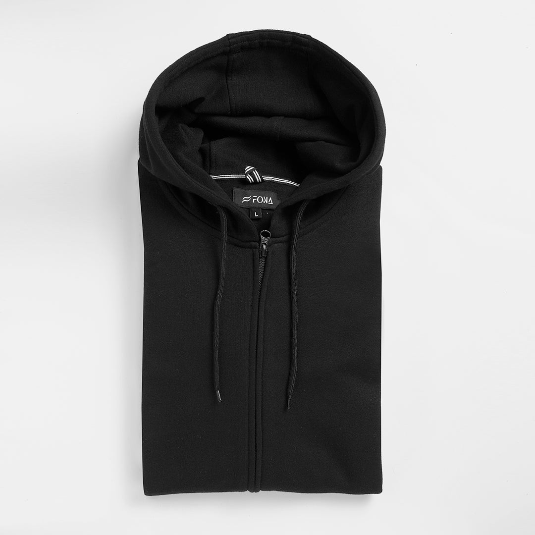 Men’s Sweatshirts and Hoodies: Black Zipper Hoodie - Urban Men's Style - Quality Hoodies Pakistan