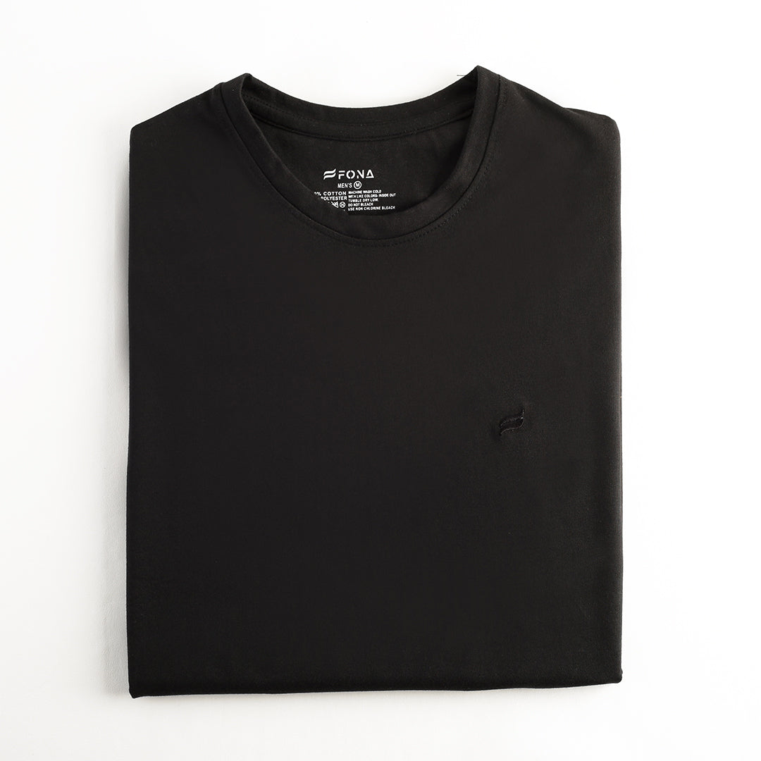 MEN CLASSIC ROUND NECK T-SHIRT BLACK