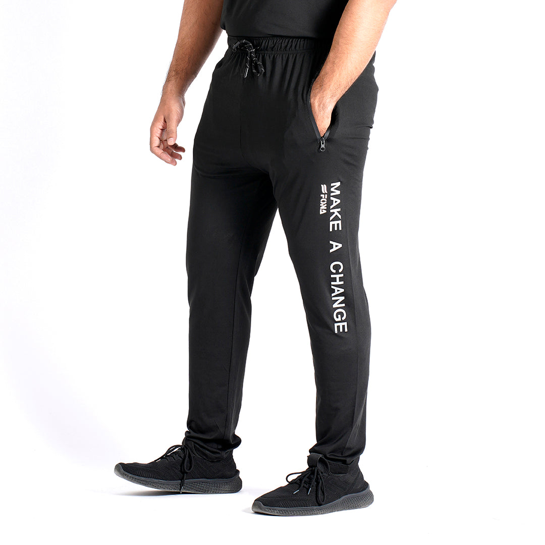 Men Trouser Make a Change in Black Color - Lycra stretchable fabric for unmatched comfort. Perfect for any occasion.