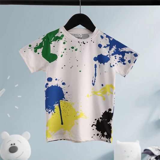 DRY FIT INK SPLASH KID T-SHIRT - MULTI COLOR