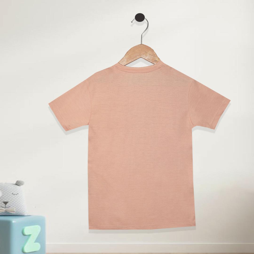 THINK OUT OF BOX KID'S PRINTED T-SHIRT -PINK