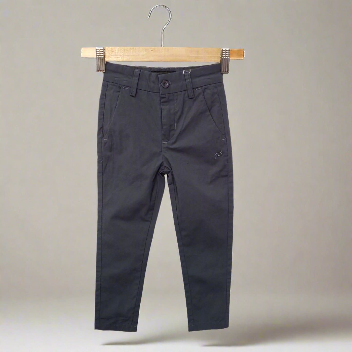 KIDS & BOYS' COTTON CHINO PANT BLUISH GREY COLOR