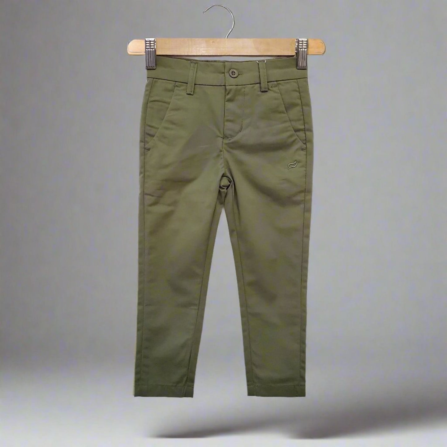 KIDS & BOYS' COTTON CHINO PANT OLIVE COLOR