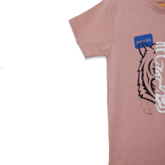 BORN TO BE WILD KID'S PRINTED T-SHIRT - PINK