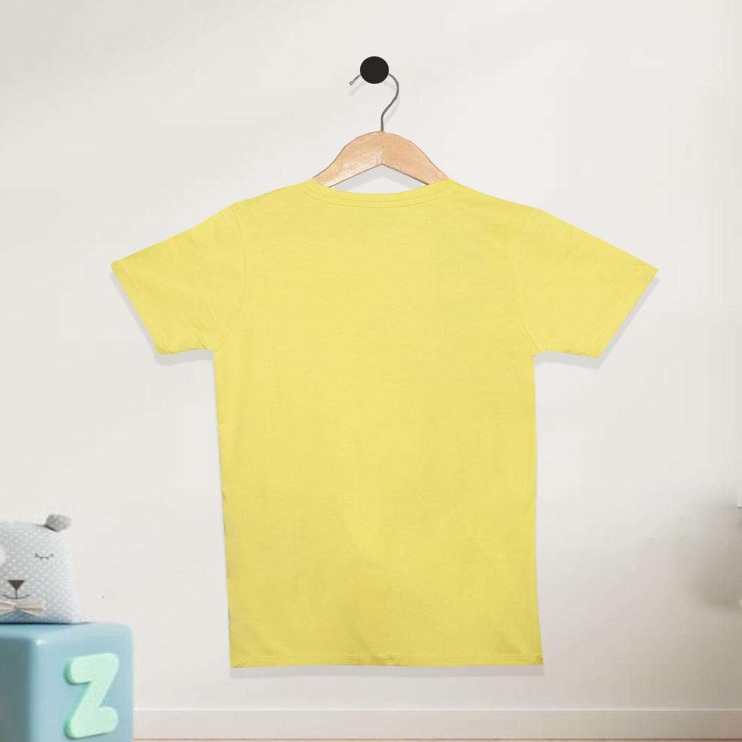 FOCUS KID'S PRINTED T-SHIRT - YELLOW