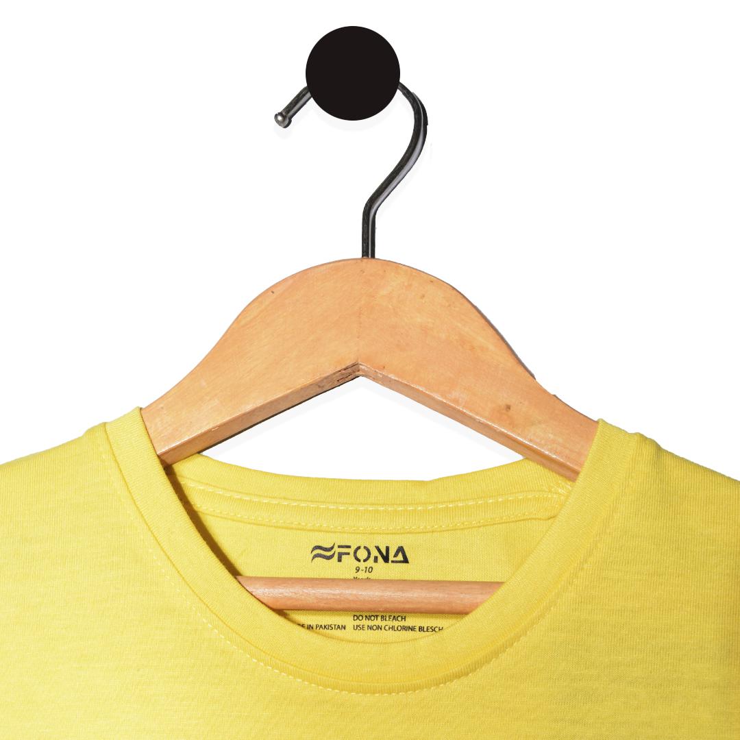 FOCUS KID'S PRINTED T-SHIRT - YELLOW