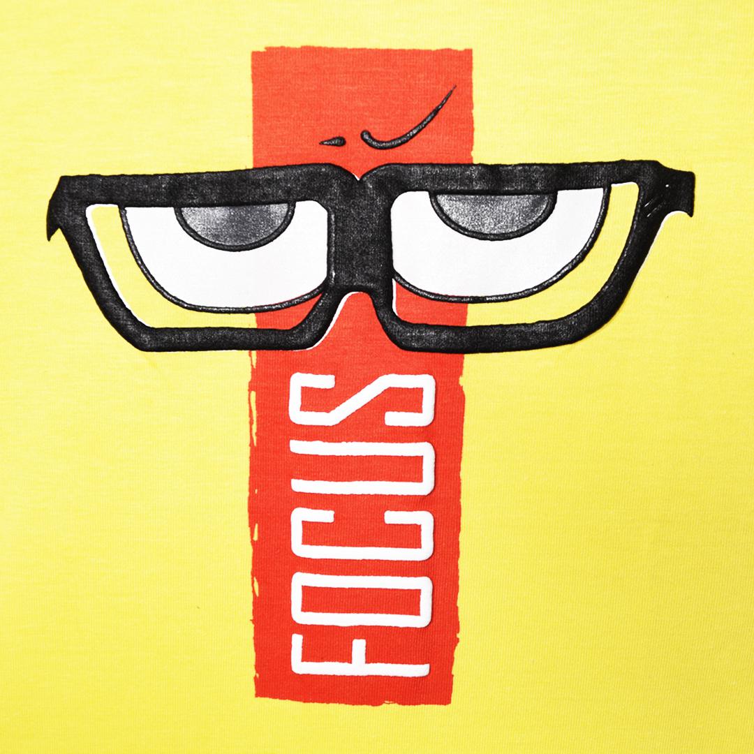 FOCUS KID'S PRINTED T-SHIRT - YELLOW