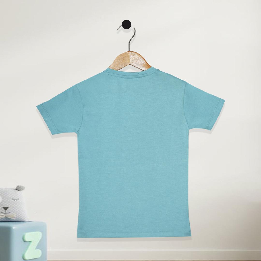 THINK OUT OF BOX KID'S PRINTED T-SHIRT -BLUE