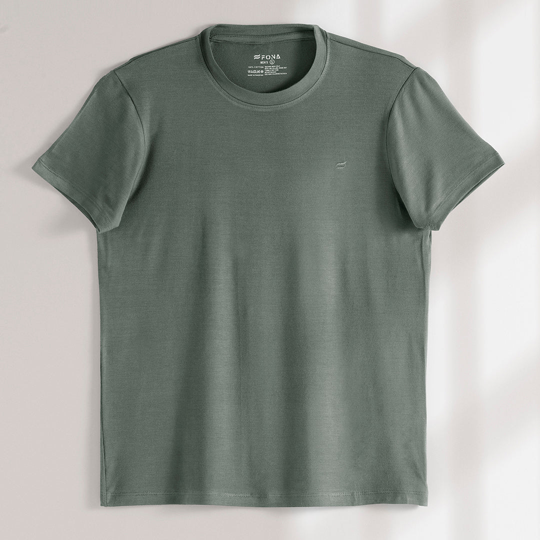 ABYSS GREEN CREW NECK MEN T-SHIRT