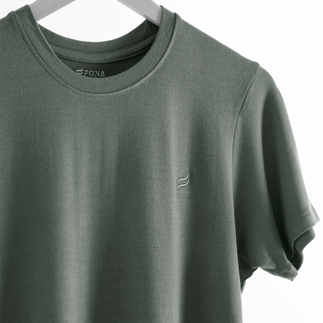 ABYSS GREEN CREW NECK MEN T-SHIRT