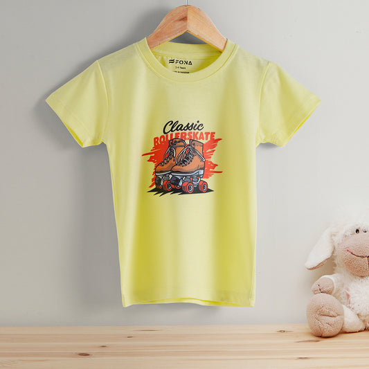 CLASSIC ROLLERSKATE UNISEX T-SHIRT - YELLOW