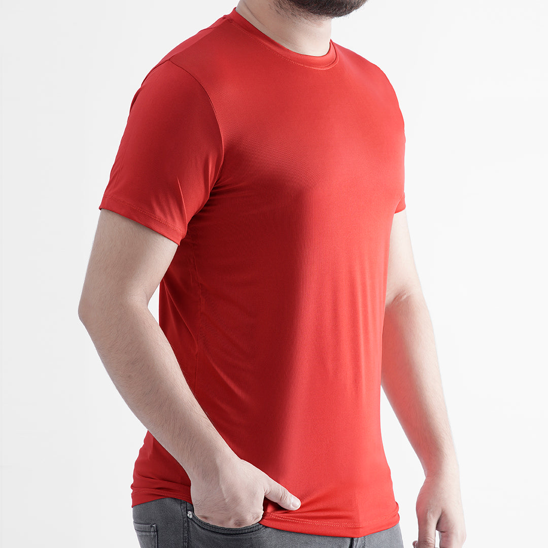 DRY FIT LEGEND CLIMB RED CREW NECK MEN T-SHIRT