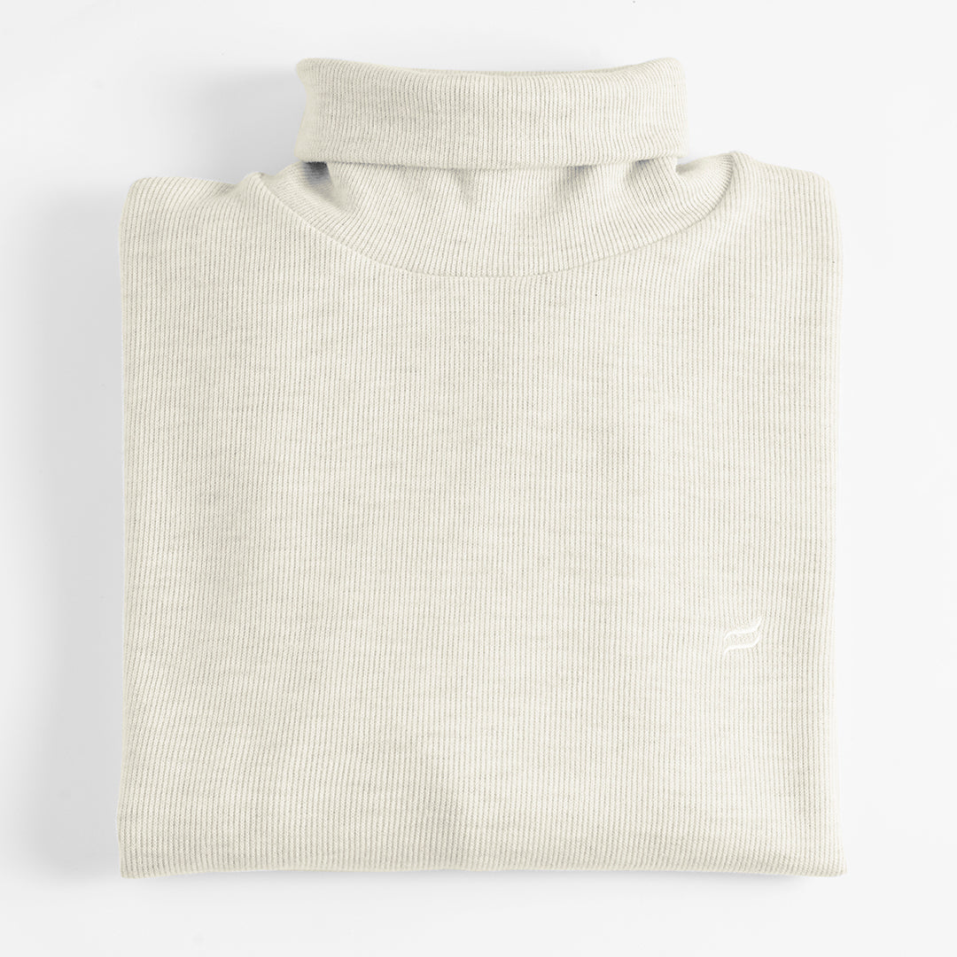 TOFU WHITE HIGH-NECK MEN SWEATSHIRT