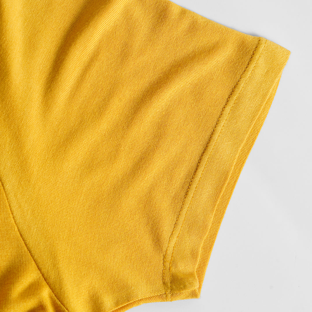 LEMON YELLOW CREW NECK MEN T-SHIRT