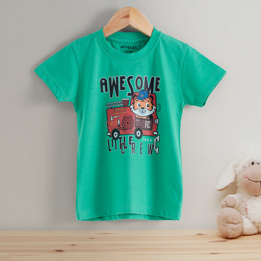 LITTLE CREW UNISEX T-SHIRT - TEAL GREEN