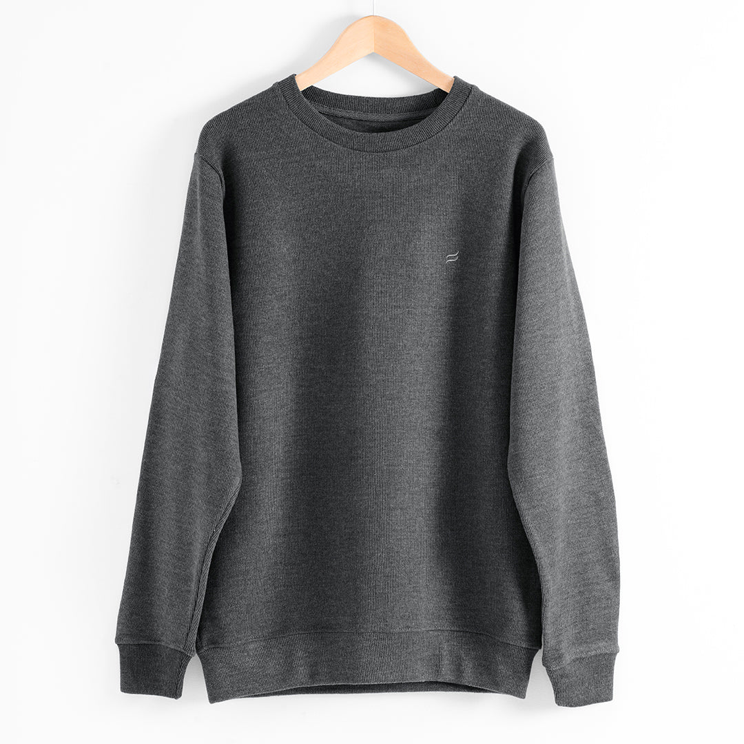 STEEL GREY CREW NECK MEN'S SWEATSHIRT