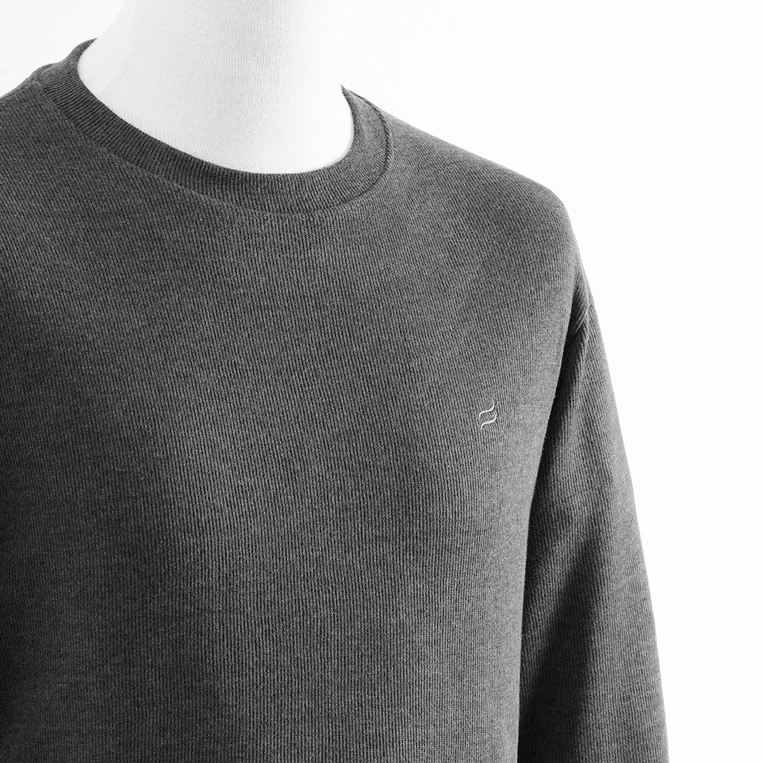 STEEL GREY CREW NECK MEN'S SWEATSHIRT