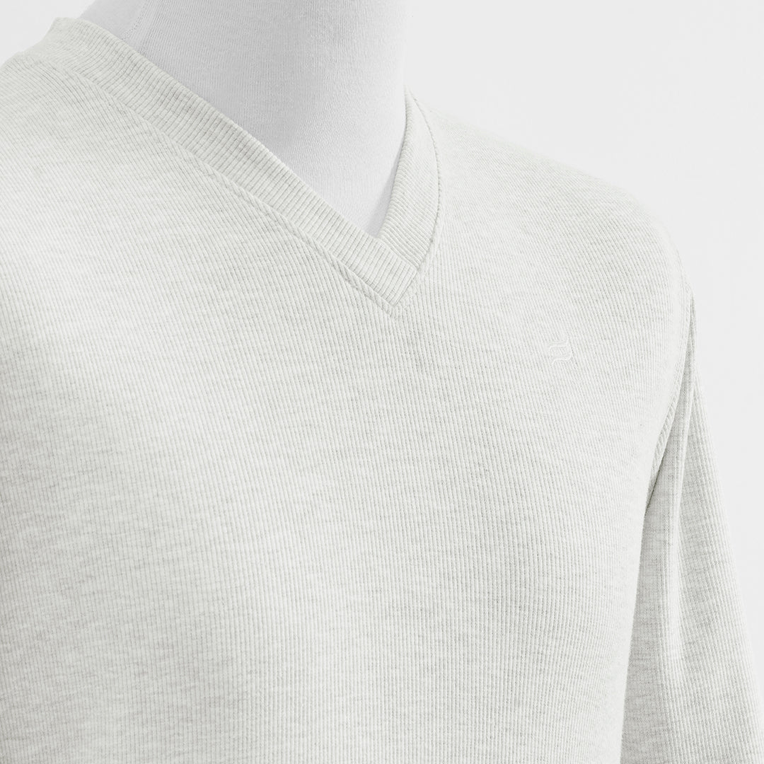 COCONUT WHITE V NECK MEN SWEATSHIRT