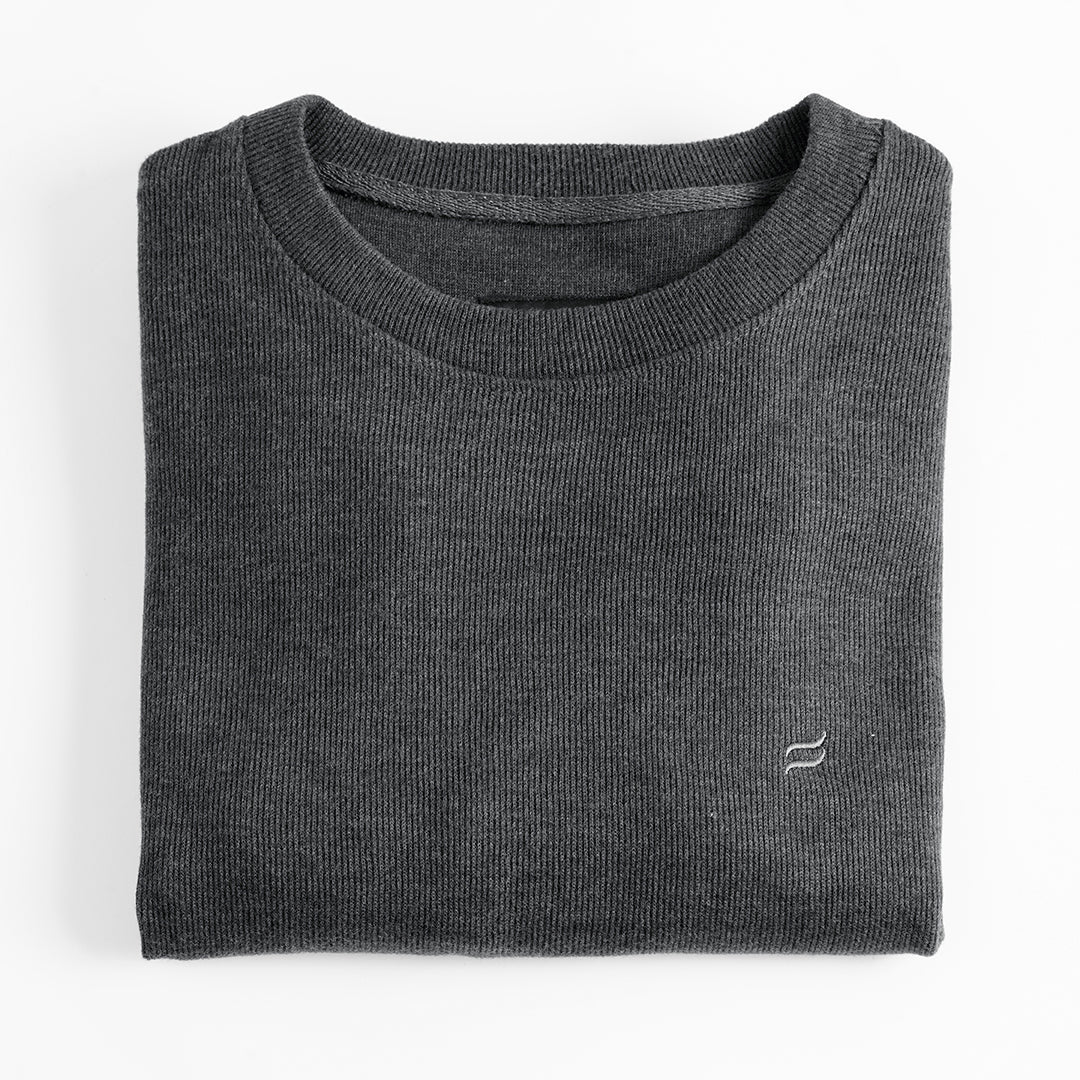 STEEL GREY CREW NECK MEN'S SWEATSHIRT