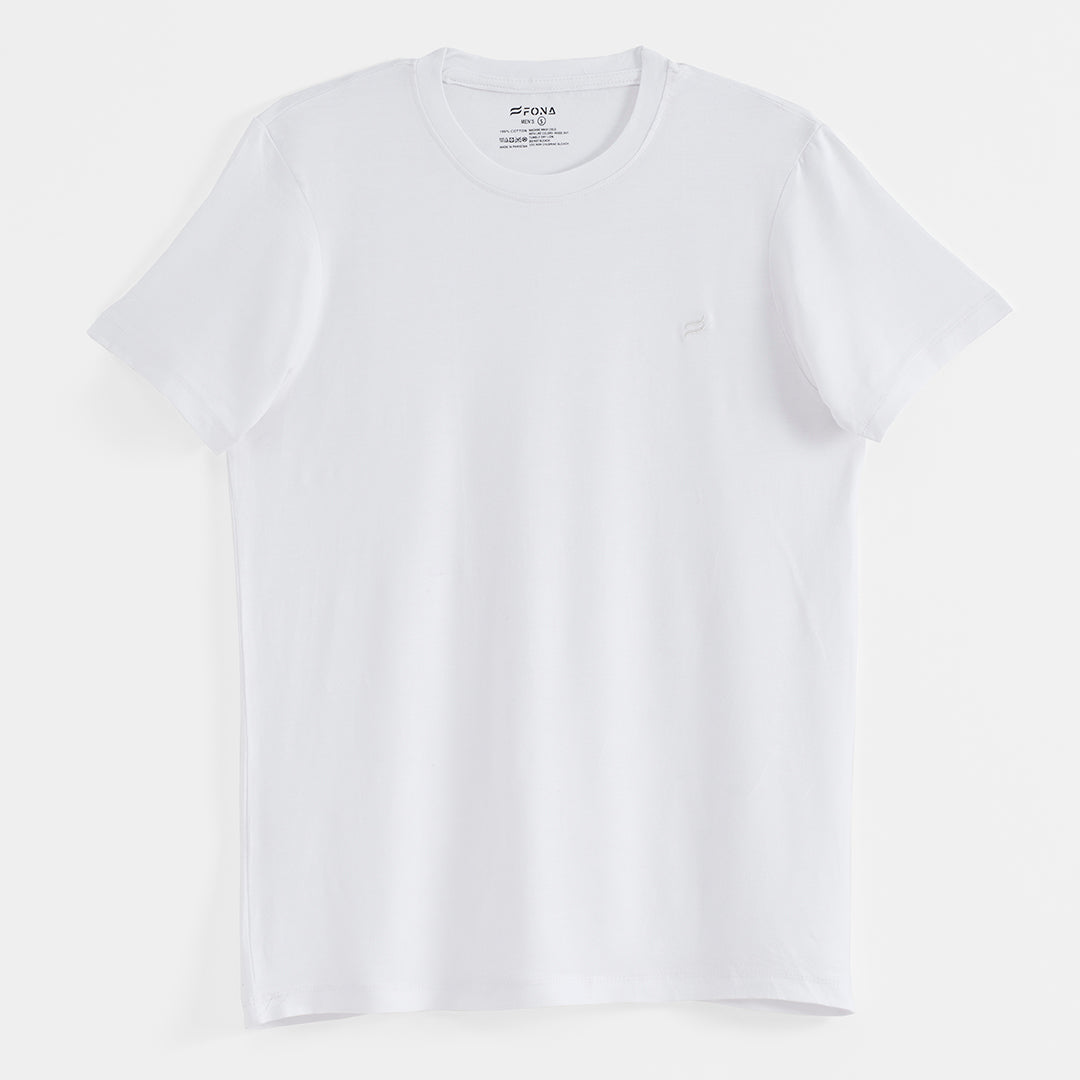 PEARL WHITE CREW NECK MEN T-SHIRT