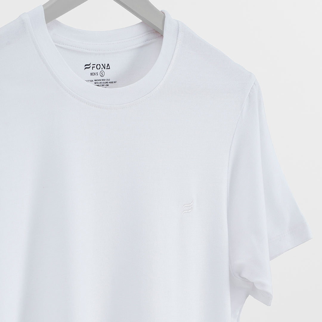 PEARL WHITE CREW NECK MEN T-SHIRT