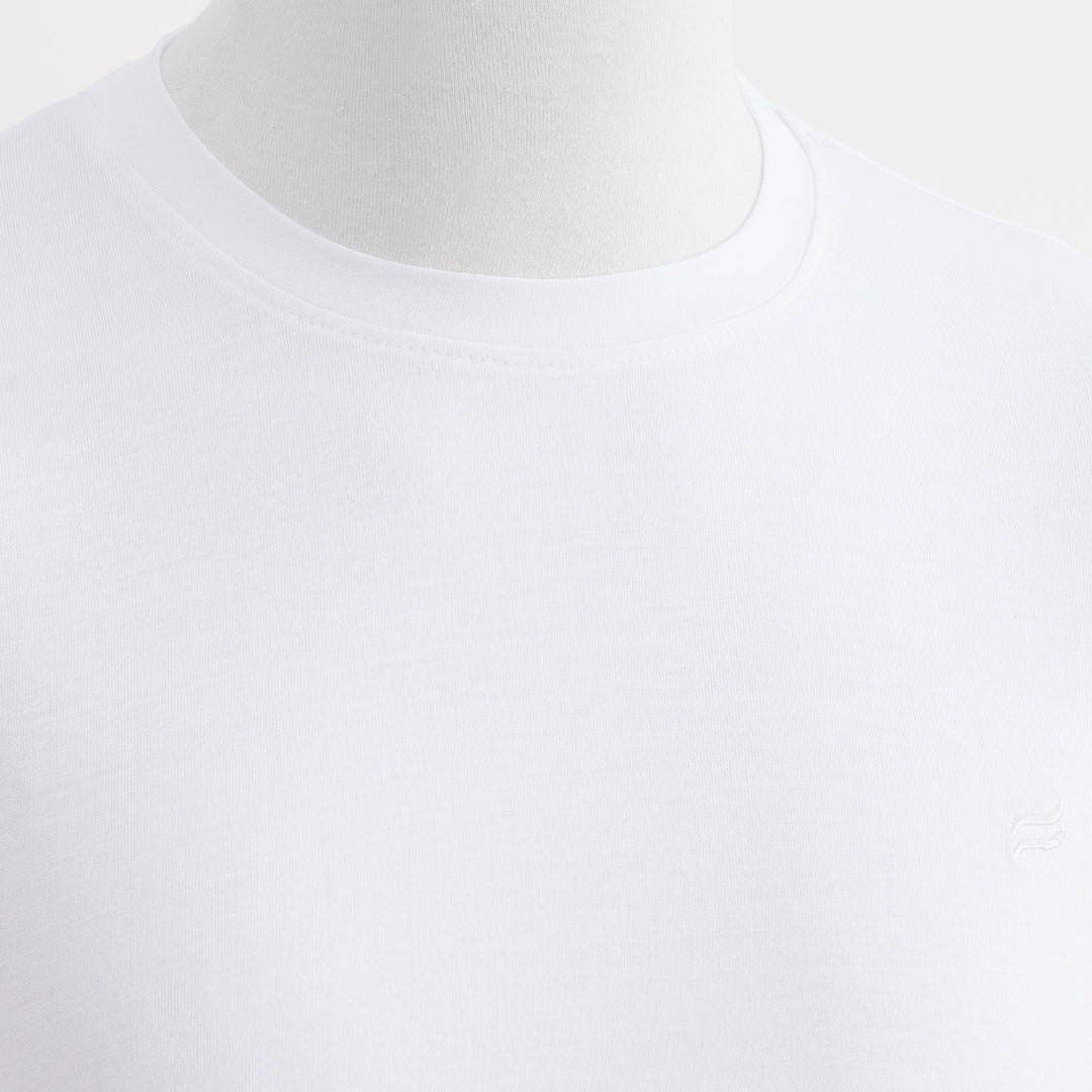 PEARL WHITE CREW NECK MEN T-SHIRT