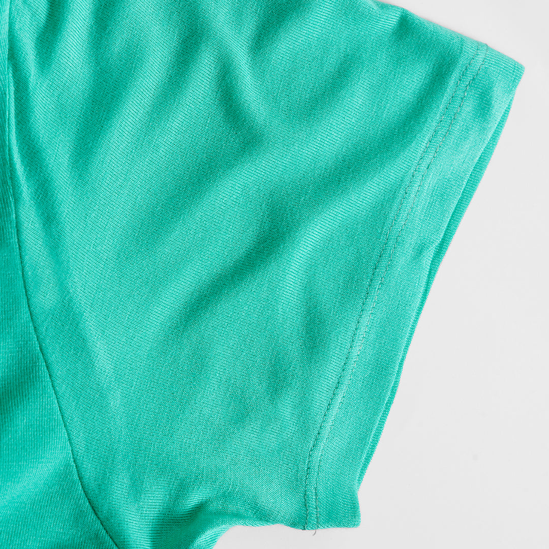 TEAL GREEN CREW NECK MEN T-SHIRT